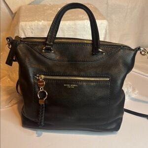 Henri Bendel Black Leather Tote Bag